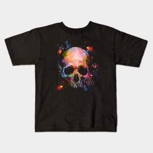 Halloween Skull Watercolors Kids T-Shirt